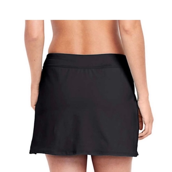 Lands’ End Women's SwimMini Skirt black, size 12 - Picture 2 of 11